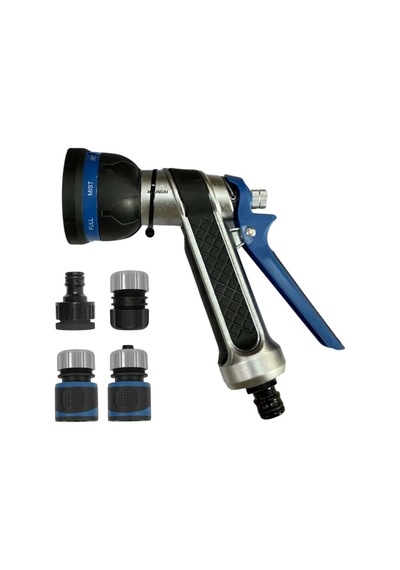 Hyundai G18005 Su Tabancası Alüminyum 8 Fonksiyonlu Adaptör Setli 1 Set