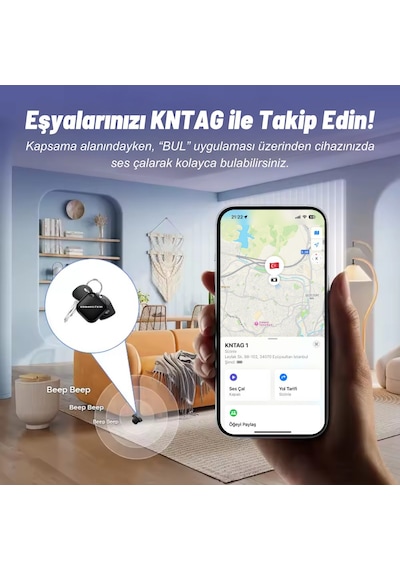 Knmaster Kntag 1 - 4'lü Paket Akıllı  Siyah