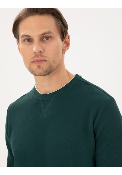 Pierre Cardin Erkek Zümrüt Sweatshirt 50296485-vr055 Zümrüt