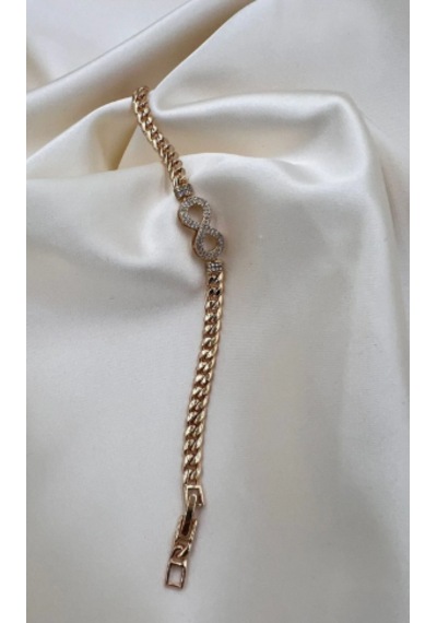 Bb Xuping Sonsuzluk Rose Gold Bileklik Altın