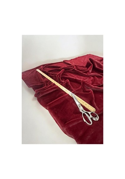 Toscana Tavşan, Ithal Bordo Peluş Kumaş 100x150cm Ev Tekstili, Tekstil Bordo Bordo