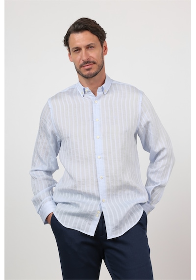 İmza Mavi Düğmeli Yaka Uzun Kol Cepsiz Slim Fit Gömlek 1004260165 İmza Mavi Düğmeli Yaka Uzun Kol Cepsiz Slim Fit Gömlek 1004260165
