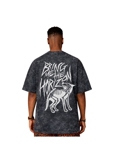 Tasarım Bring Me The Horizon Müzik Grubu Sırt Baskılı Unisex Over Siyah