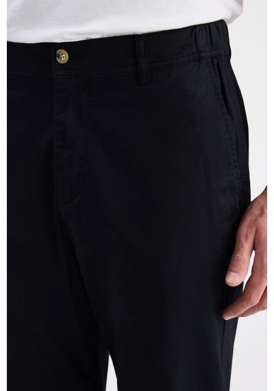 D's Damat Ds Damat Relaxed Fit Pilesiz Siyah Gabardin Chino Pantolon 6hcc3ı303777m 001