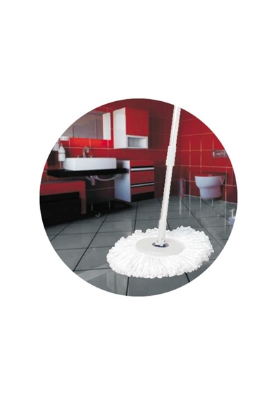 Balerina Yuvarlak Döner Başlı Mop Sap Seti