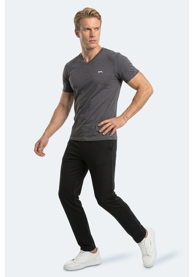Slazenger Rıvaldo T Erkek Koyu Gri Tişört