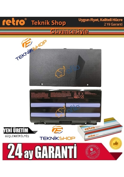 Monster Uyumlu Abra A5 V5.1.2 15.6 Notebook Bataryası - Pili (Retro)