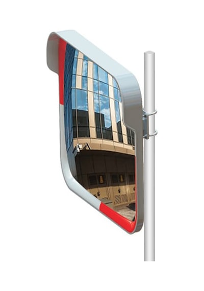 Otopark Giriş Çıkış Aynası Güvenlik Aynası Bombeli Trafik Aynası 60x80 Cm Ve 3m Ayna Direği