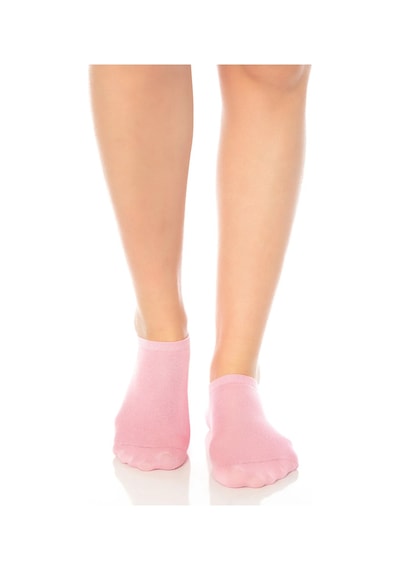 Saysez Bambu Kadın Sneaker Pembe Çorap Dikişsiz Görünmez Bilekte Spor Çorap Premium 4'lü Paket Renkli