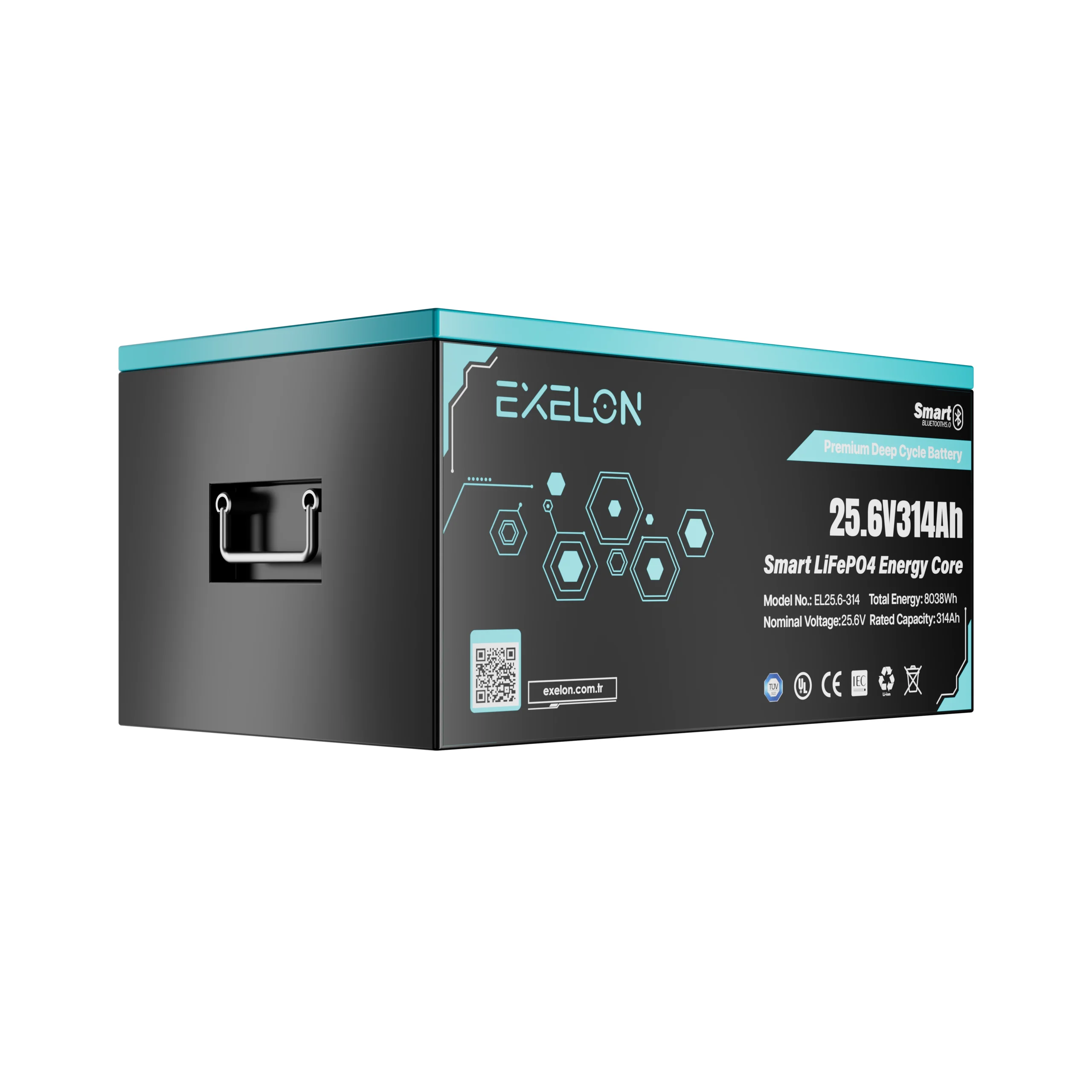 Exelon 25.6v 314ah Lifepo4 Lityum Akü Bluetooth + Lcd Ekran
