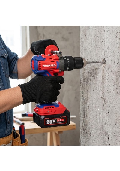 Workpro Wp390017 20volt 120nm. Kömürsüz Profesyonel Şarjlı Darbeli Matkap Akü Dahil Değildir