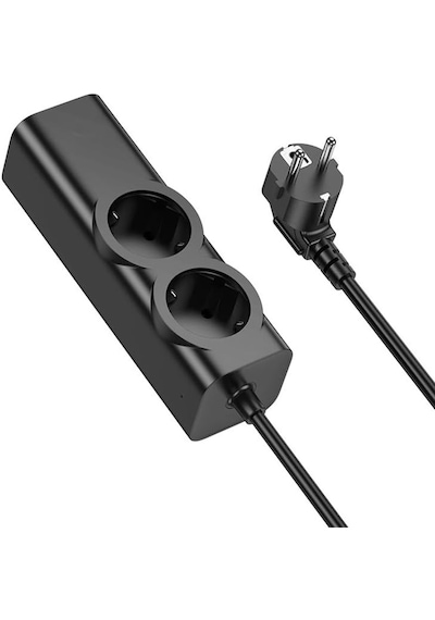 2 Li Akım Korumalı Çoklu Priz 4 Usb Çıkışlı 2200w Hızlı Şarj Destekli Kompakt Tasarım Siyah 1 - 3 M
