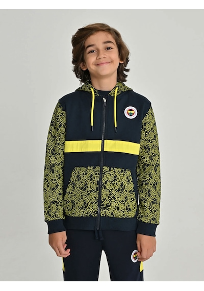 Fenerium Çocuk Trıbun Logo Patternli Sweat Fb Laci Yeni