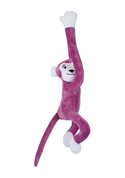Boumini Toys Boyuna Sarılan Pelüş Maymun Mor Elleri Çıtçıtlı 55 CM - Mor