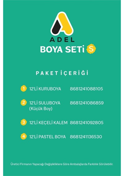 Boyama Seti 4 Parça S