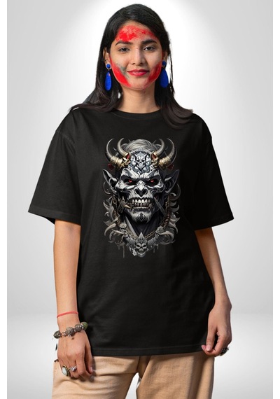 Dünyalar Savaşı Kahraman Pamuklu Bisiklet Yaka Unisex Oversize Boyfriend Dijital Baskılı Siyah T-shirt Siyah