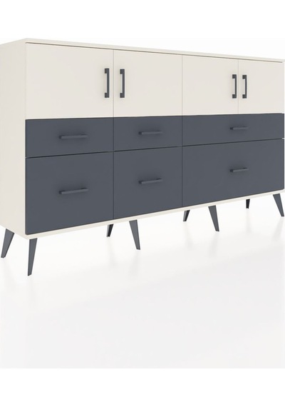 Arges Konsol 4 Raflı 6 Çekmeceli 4 Kapaklı 176x30x99 Aytaşı-aytaşı/antrasit Aytası/antrasıt - Aytası Arges Konsol 4 Raflı 6 Çekmeceli 4 Kapaklı 176x30x99 Aytaşı-aytaşı/antrasit Aytası/antrasıt - Aytası
