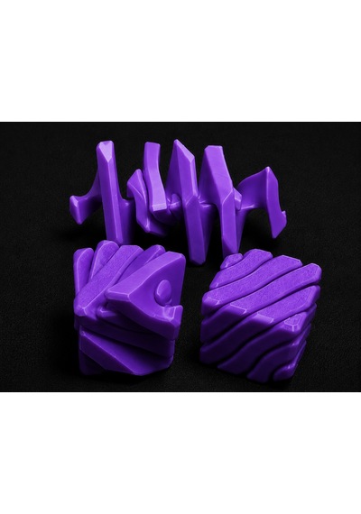 3d Baskı Fidget Puzzle Küp - Hareketli Dönüşebilen Stres Giderici Zeka Oyuncağı, Masaüstü Fidget Küp-mor