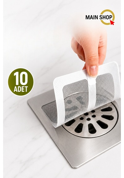 Mainshop 10 Adet Yapışkanlı Banyo Gider Filtresi M-740 Çok renkli