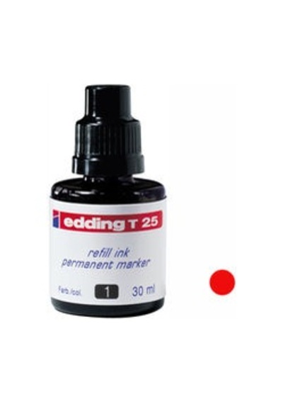 Edding T30 Kırmızı Permanent Mürekkep 30Ml
