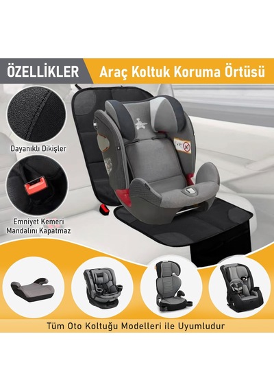Haegs Oto Koltuk Koruyucu Kılıf, Çocuk Oto Koltuğu İçin Koruyucu Örtü, Kalın Pedli Araba Araç Koltuk Minderi Su Geçirmez Evcil Hayvan, Kedi Köpek Araç