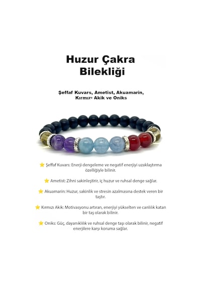 Doğal Taş Çakra Bileklik Mistik Denge Ve Elementsel Şıklık Çok Renkli