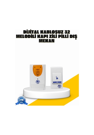 Ilkeshop Kablosuz Kapı Zili Kolay Kurulumlu Modern Kullanım