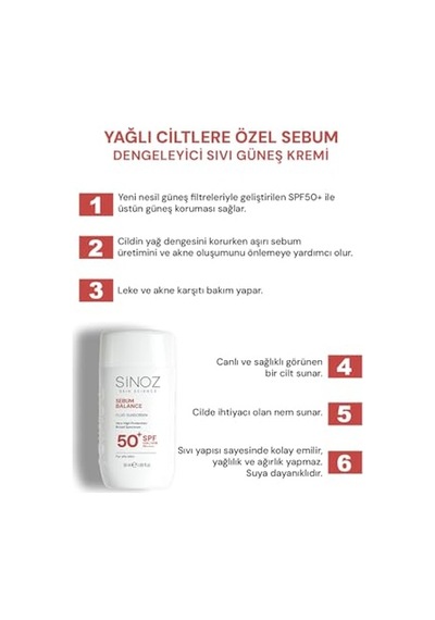 Spf50 Yağlı Ciltler Için Sıvı Yüz Güneş Kremi 50ml-yenı Nesil Güneş Filtreleri Hibrit Formül Pa