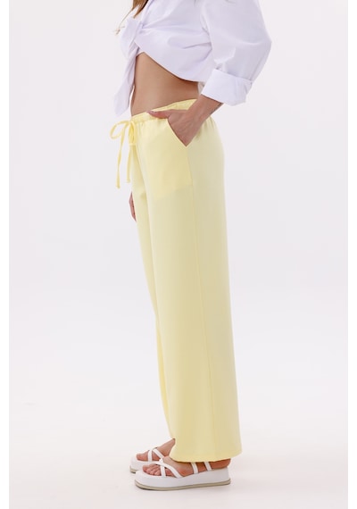 Genius Store Kadın Pantolon Geniş Paça Pamuklu Viskon Cepli Pantolon Beli Lastikli Genişpaça-pantolon Sarı Genius Store Kadın Pantolon Geniş Paça Pamuklu Viskon Cepli Pantolon Beli Lastikli Genişpaça-pantolon Sarı