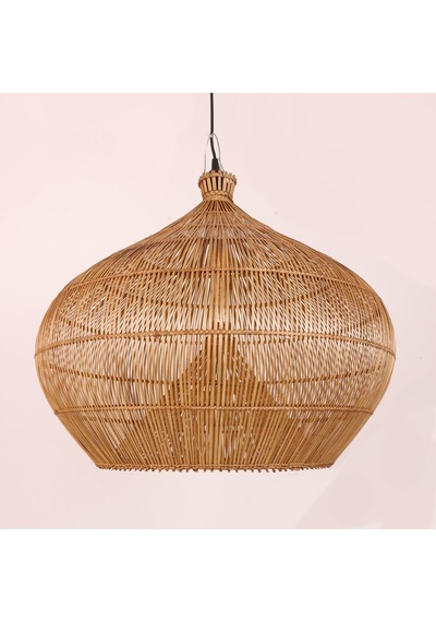 Atlas Doğal Rattan Avize 50x60 Cm Bej