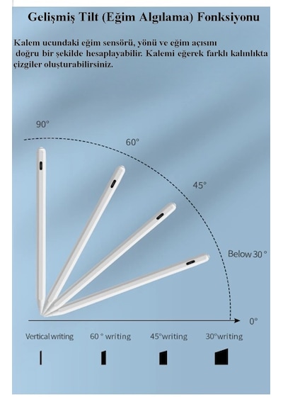 Apple Uyumlu iPad Kapasitif Palm Rejection Manyetik Dokunmatik Stylus