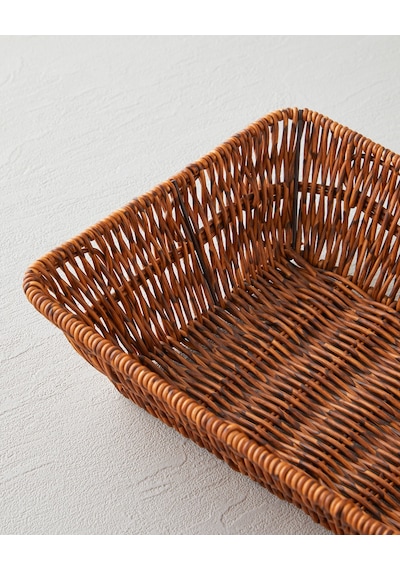 English Home Crustic Plastik Ekmek Sepeti 26x20x7 Cm Kahverengi Kahverengi