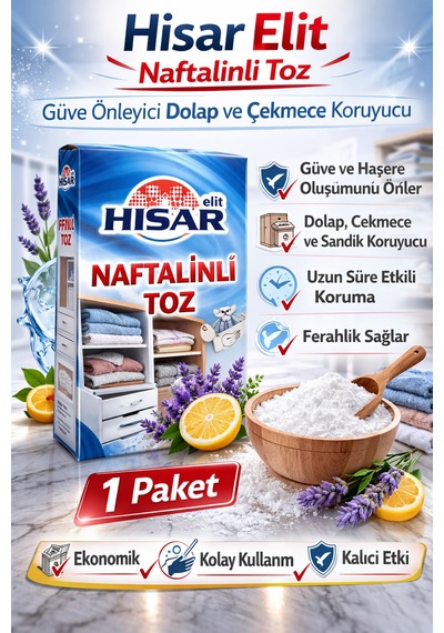 Hisar Elit Naftalinli Toz Güve Önleyici Dolap Ve Çekmece Koruyucu 1 Adet