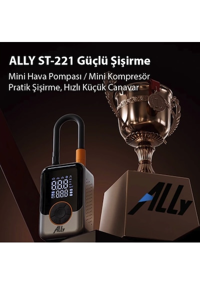 Kablosuz Turbo Şarjlı Araba Lastik Şişirme Kompresörü Tekerlek Şişirme Kompresörü 150 Psi