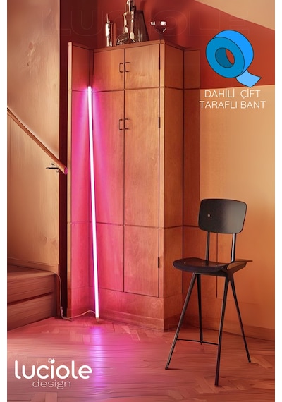 Rgb Led Strip Tube Light Lambader Uzaktan Kumandalı Işık Lamba Ampül Aydınlatma Renkli Animasyonlu6