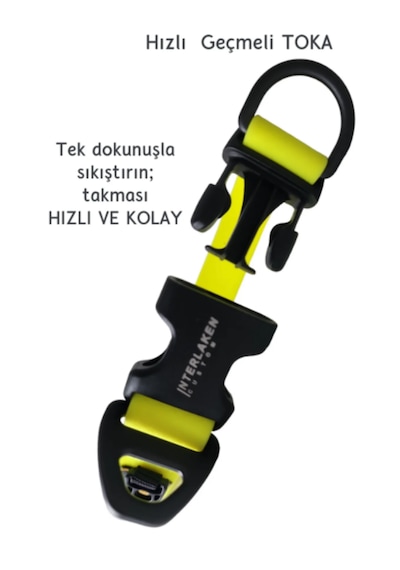 Interlaken Su Geçirmez Sağlam Sarı Köpek Boyun Tasması L Beden Sarı