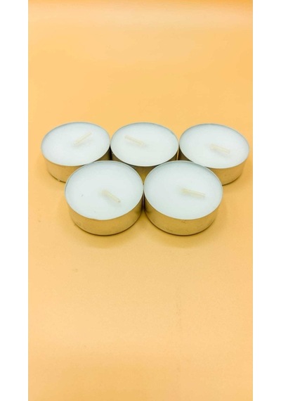 Tealight Mum-buhurdanlık Mini Boy Soya Parafinli 50 Adet Beyaz Yüksek Kalite Beyaz
