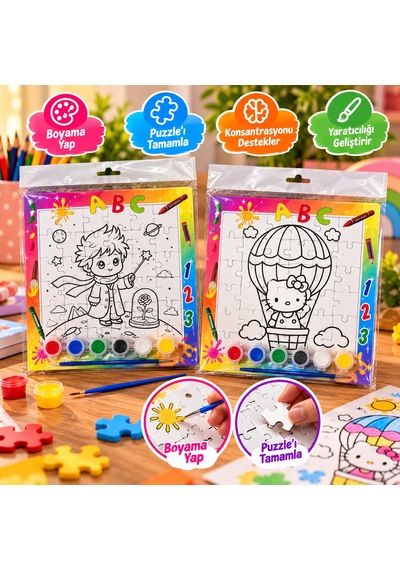 Boyanabilir Puzzle Seti