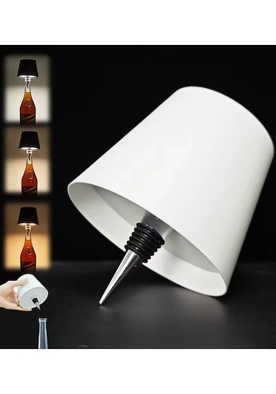 Bk Gift Kablosuz Led Beyaz Şişe Lambası, Ev Hediyesi, Arkadaşa Hediye, Sevgiliye Hediye Kobitmeyencom34701 Bk Gift