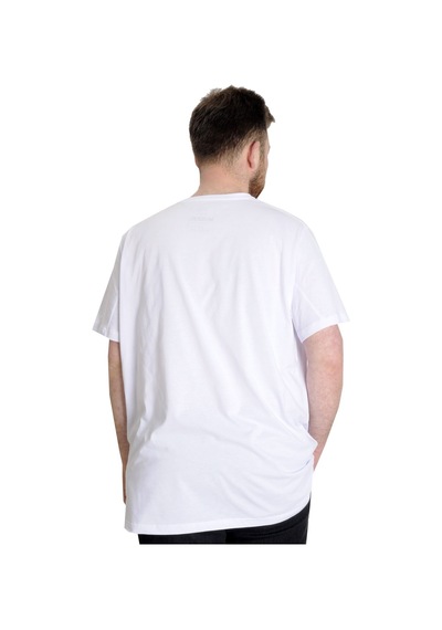 Mode Xl Büyük Beden Erkek T-Shirt Culture 23146 Beyaz 001