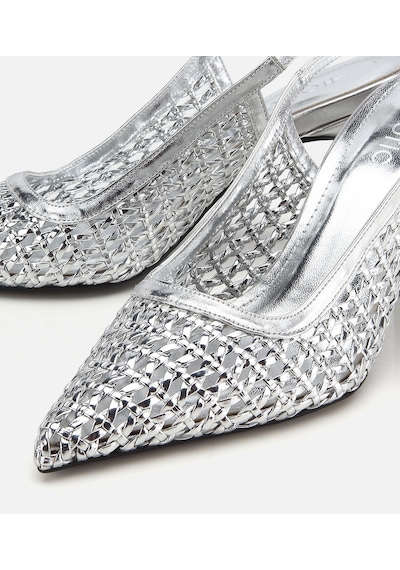 Hotiç Kadın Lame Örgü Detaylı İnce Topuklu Stiletto Çok Renkli