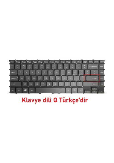 Samsung Uyumlu Notebook 9 Pro Np940x5m-x02us Klavye Işıklı Siyah