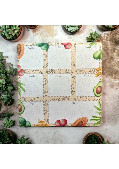 19.5x19.5cm 52 Yaprak Haftalık Planner - Kitchen Diğer