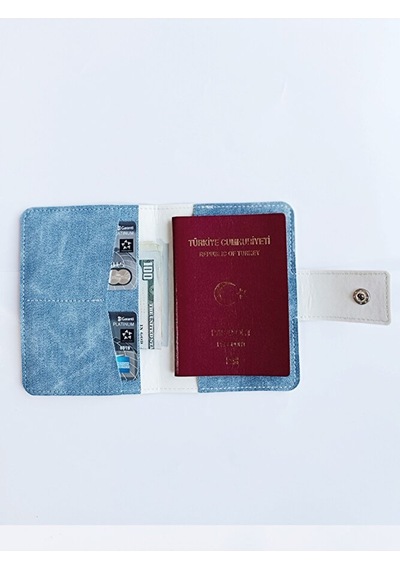 Vip Gift Pasaport Kılıfı Vegan Deri Pasaportluk Mavi