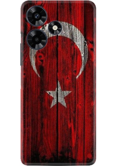 Infinix Uyumlu Hot 30 Kılıf Resimli Desenli Baskılı Silikon Siyah Şerit Mermer 1317