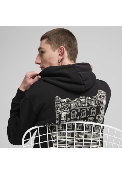 Puma Graphıcs Hotel Hoodie Siyah Erkek Hoodie