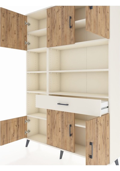 Arges Dolap 10 Raflı Tek Çekmeceli 6 Kapaklı 132x30x195 Aytaş... Aytaşı Arges Dolap 10 Raflı Tek Çekmeceli 6 Kapaklı 132x30x195 Aytaş... Aytaşı