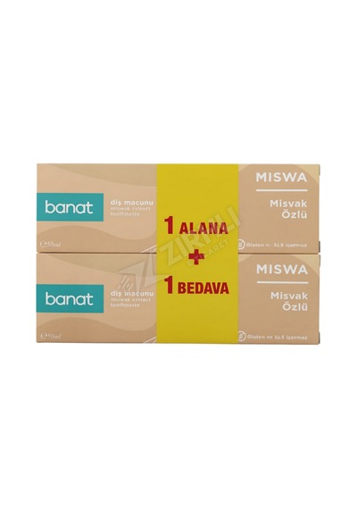 5 Adet Banat Misvak Özlü Diş Macunu 50+50 Ml