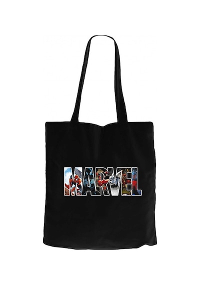 Marvel Spiderman in Post Siyah Kanvas Bez Çanta Siyah