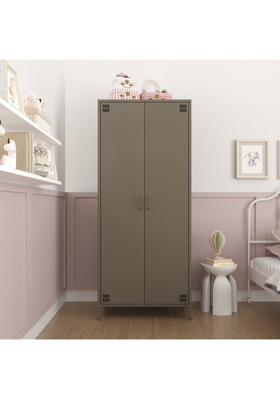 Pera Metal Elbise Dolabı, Soyunma Dolabı, İki Kapılı, 80,50 X 50 X 189,50 Cm Ral 7039 Acıbadem Antrasit